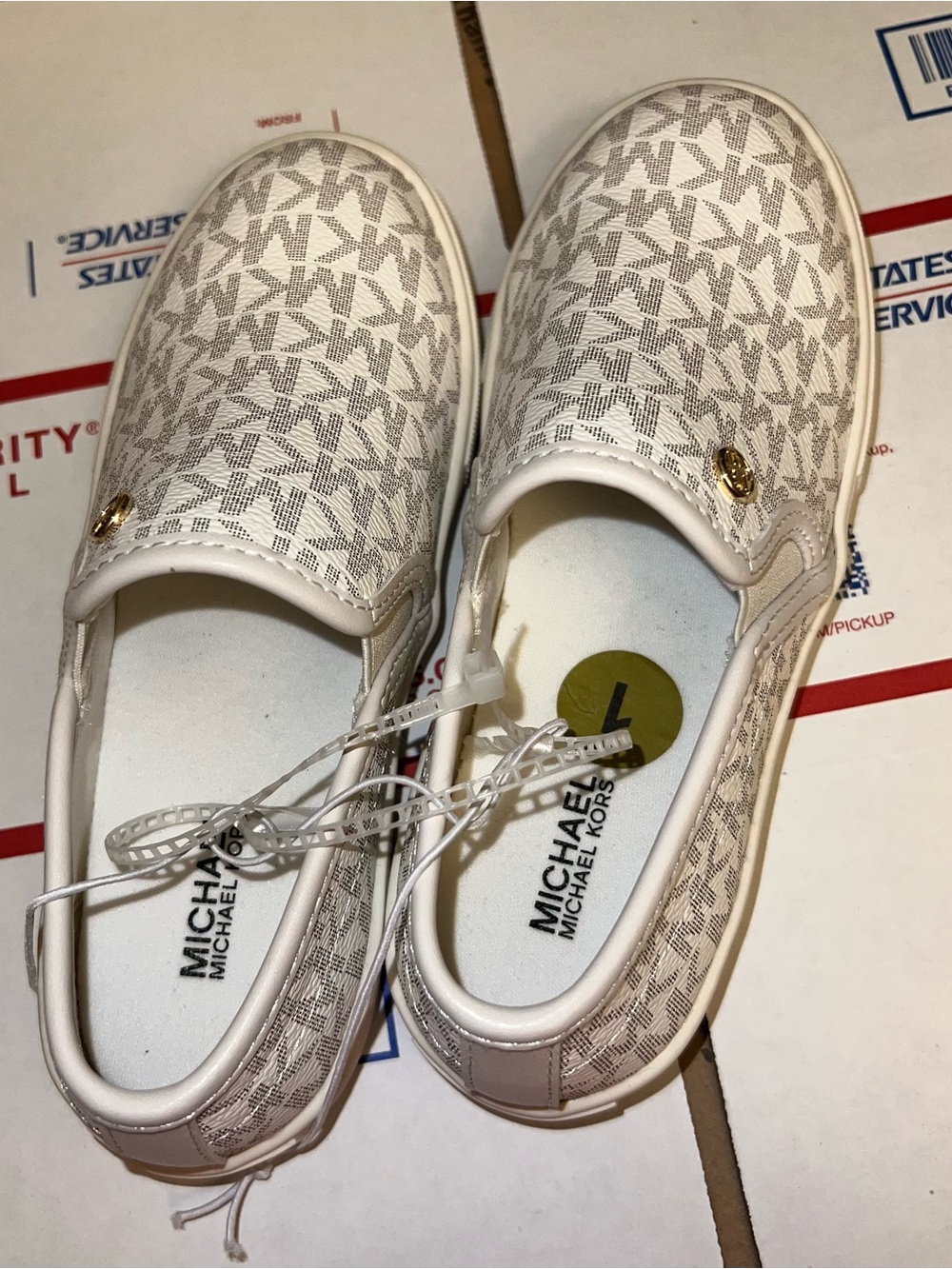 Michael Kors Kids' Danyon White Slip-On Sneakers